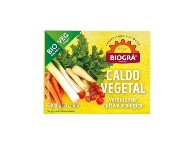 Caldo Vegetal Cubitos 6X10Gr. Bio Vegan