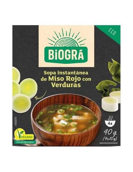 Biográ Sopa De Miso Con Verduras 4 Sobres X 10G