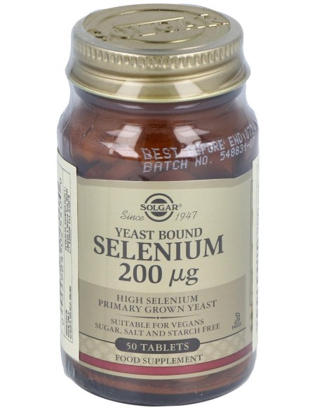 Solgar Selenio En Levadura 200Mcg 50 Comprimidos
