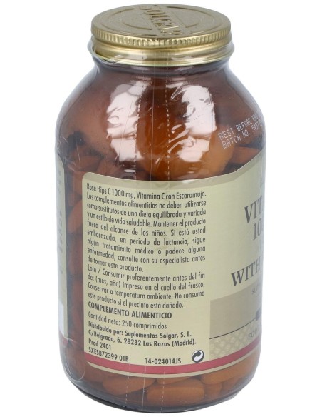 Solgar Vitamina C Con Escaramujo 1000Mg 250Comp.