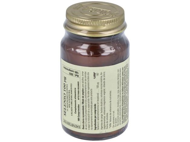 Selenio 100Mcg (Sin Levadura) 100Comp