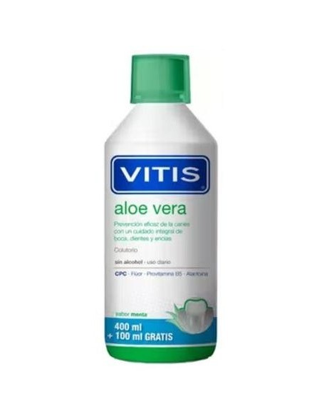 Vitis Aloe Vera Colutorio Sin Alcohol Sabor Menta 400+100Ml