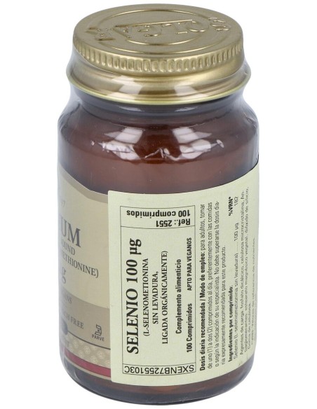 Selenio 100Mcg (Sin Levadura) 100Comp