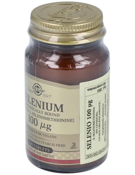 Selenio 100Mcg (Sin Levadura) 100Comp