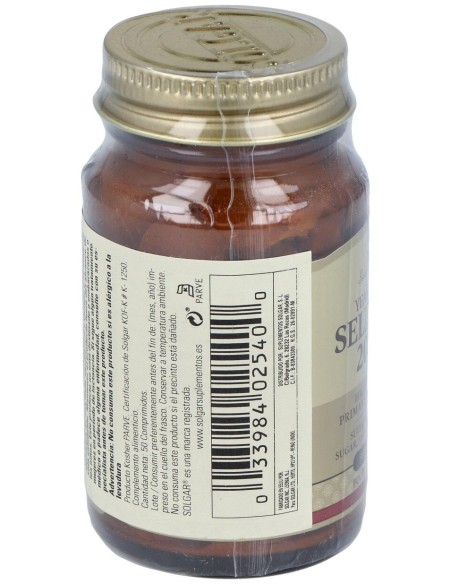 Solgar Selenio En Levadura 200Mcg 50 Comprimidos