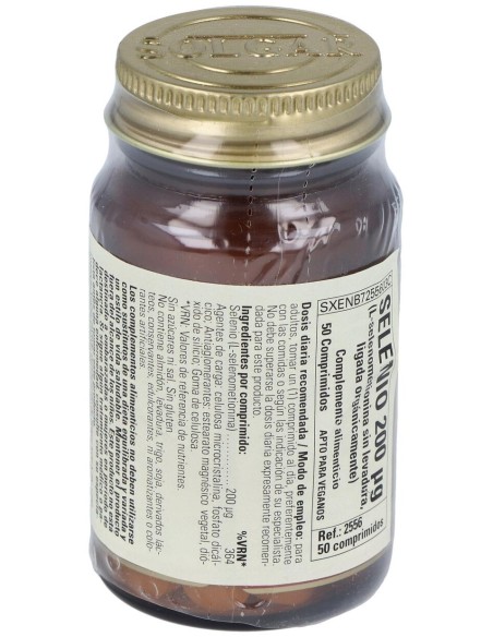 Selenio 200Mcg (Sin Levadura) 50Comp