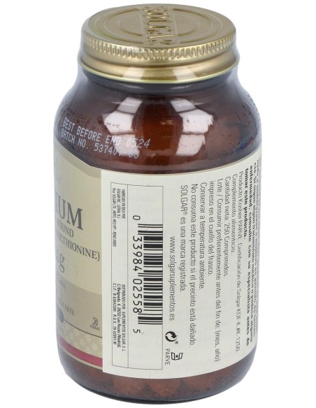 Selenio 200Mcg (Sin Levadura) 250Comp