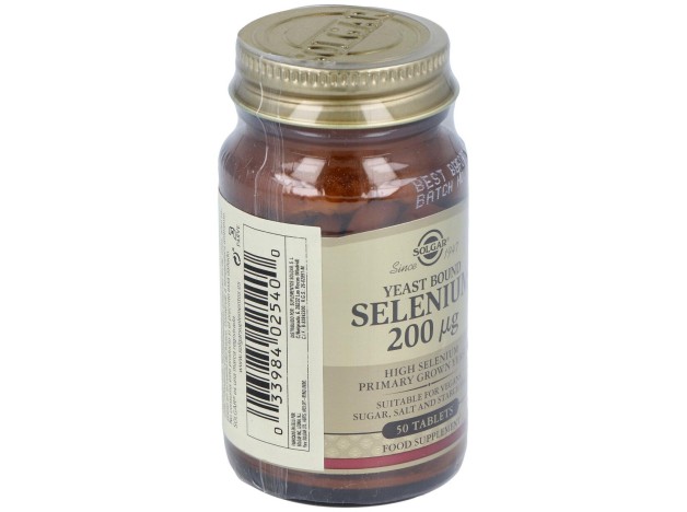 Solgar Selenio En Levadura 200Mcg 50 Comprimidos