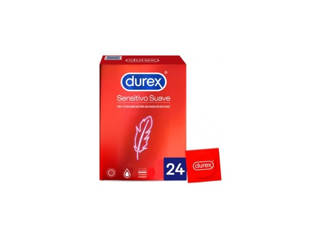 Durex® Sensitivo Suave Easy-On Preservativos 24Uds