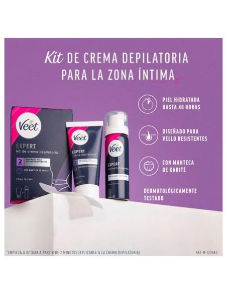 Veet Expert Kit Crema Depilatoria Zona Íntima