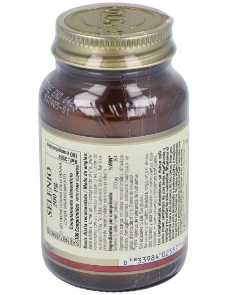 Selenio 200Mcg (Sin Levadura) 100Comp