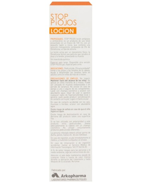 Arkopharma Stop Piojos Loción Dimeticona, 100 Ml