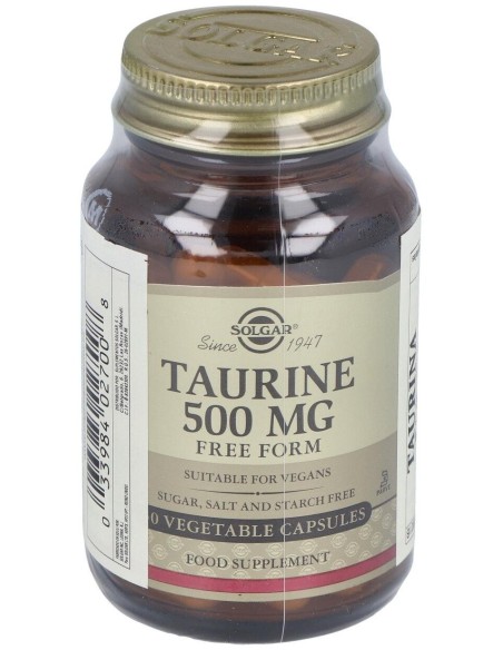 Solgar Taurina 500Mg 50Cáps