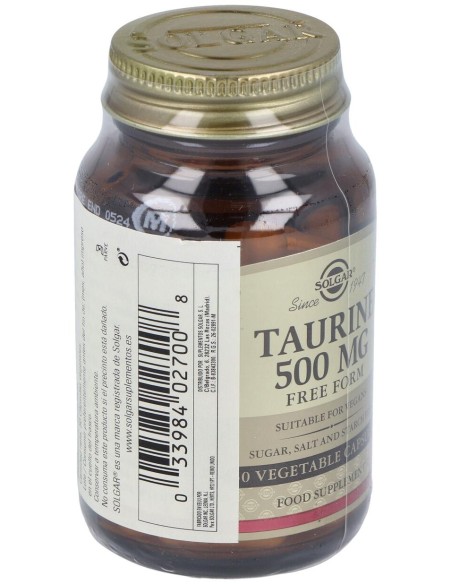 Solgar Taurina 500Mg 50Cáps