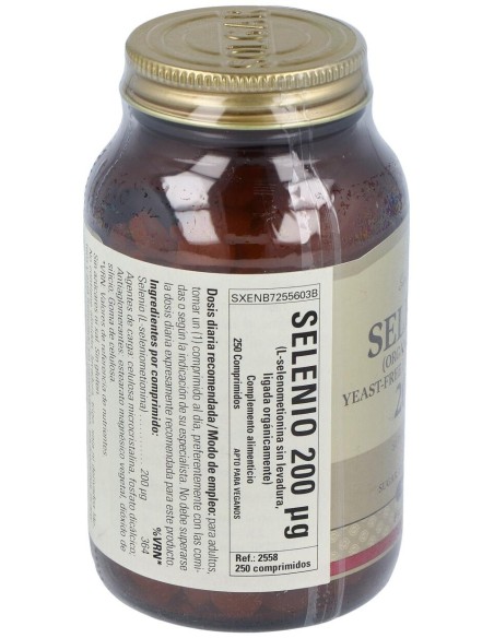 Selenio 200Mcg (Sin Levadura) 250Comp