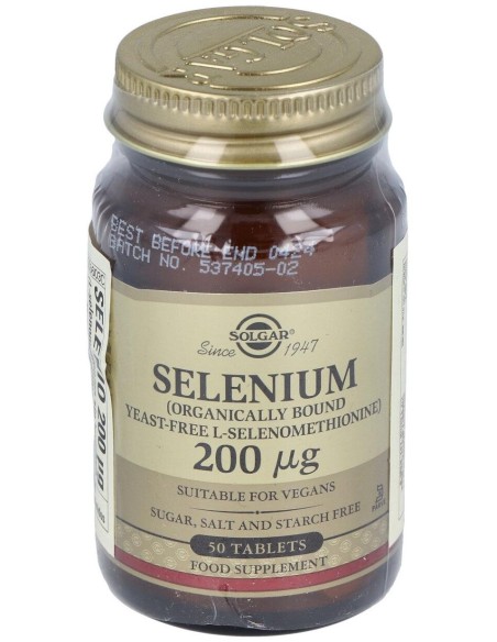 Selenio 200Mcg (Sin Levadura) 50Comp