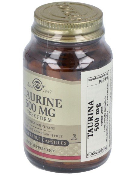 Solgar Taurina 500Mg 50Cáps