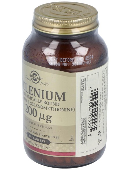 Selenio 200Mcg (Sin Levadura) 250Comp