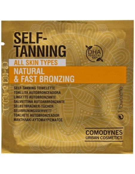 Comodynes Self-Tanning Color Uniforme Natural Toallitas, 8 Uds