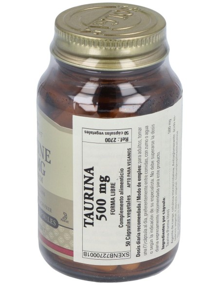 Solgar Taurina 500Mg 50Cáps