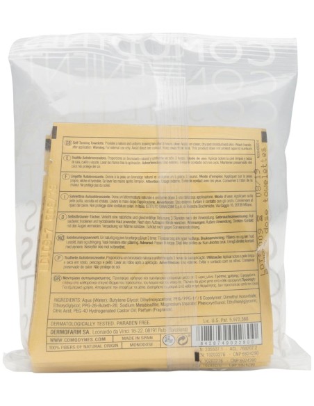Comodynes Self-Tanning Color Uniforme Natural Toallitas, 8 Uds