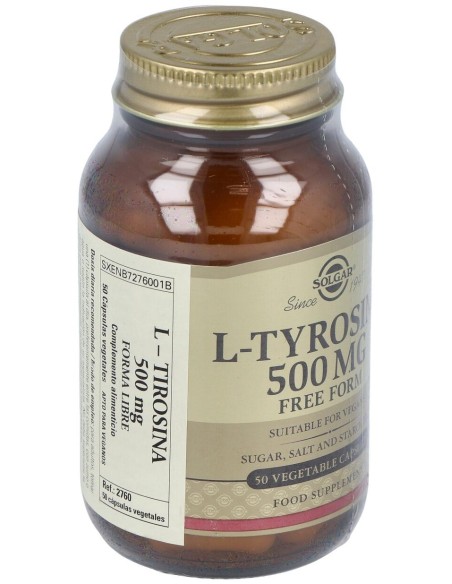 Solgar L-Tirosina 500 Mg 50 Cápsulas Vegetales