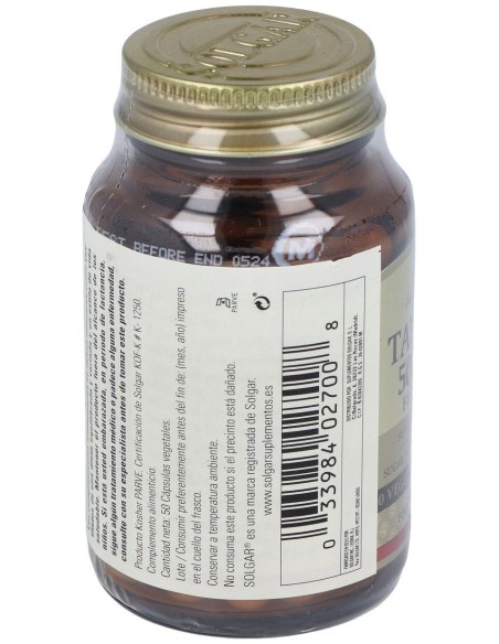 Solgar Taurina 500Mg 50Cáps