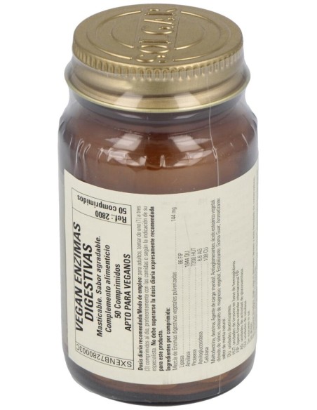Vegetarlan Enzimas Digestivas 50 Comprimidos