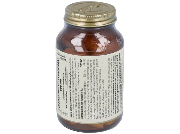Vitamina B1 500 Mg Tiamina 100 Comprimidos