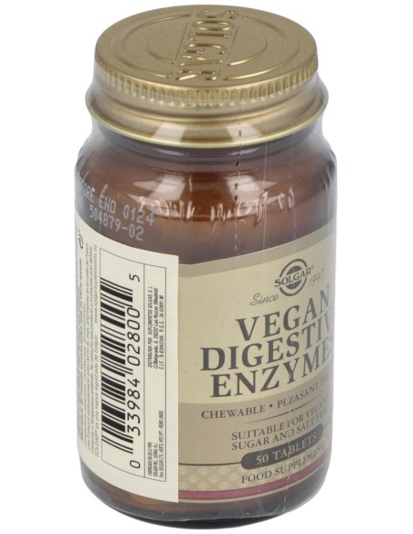 Vegetarlan Enzimas Digestivas 50 Comprimidos