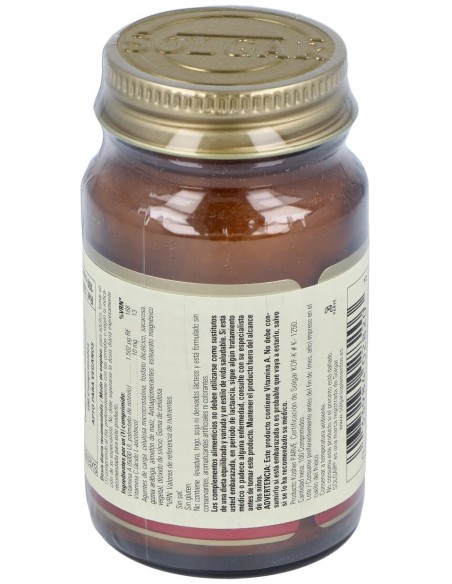 Solgar Vitamina A Seca 5000Ui 1500Mcg 100Comp