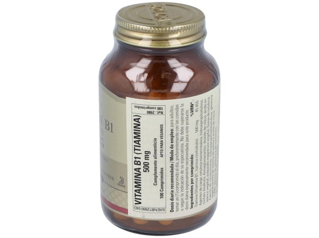 Vitamina B1 500 Mg Tiamina 100 Comprimidos