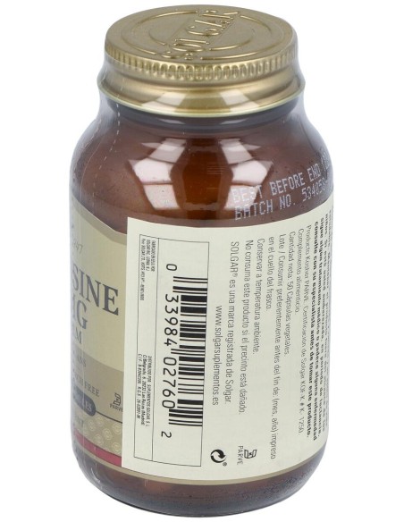 Solgar L-Tirosina 500 Mg 50 Cápsulas Vegetales