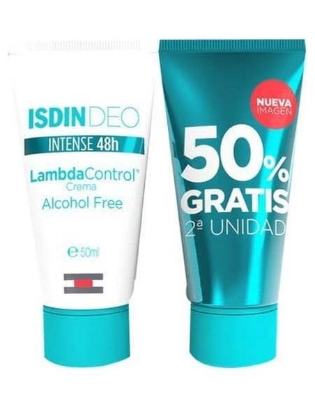 Isdin Deo Lambda Control Intense 48H Alcohol Free Crema 2X50Ml