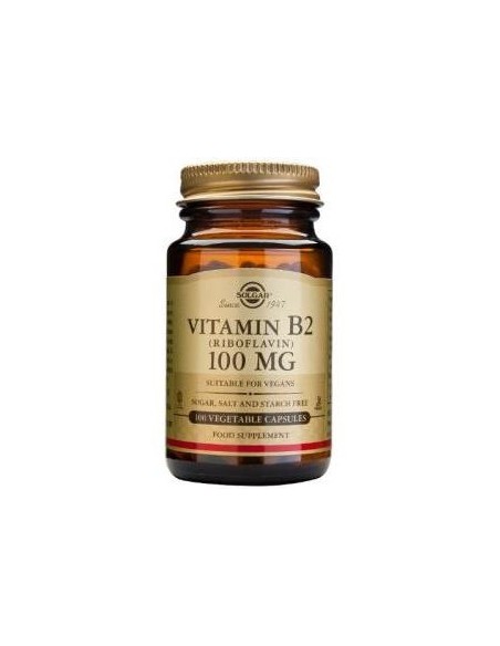 Vitamina B2 100Mg (Riboflavina) 100 Capsulas Vegetales