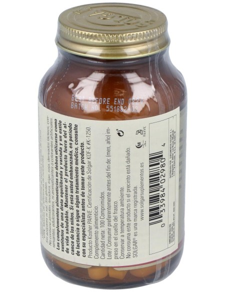 Vitamina B1 500 Mg Tiamina 100 Comprimidos