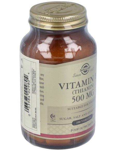 Vitamina B1 500 Mg Tiamina 100 Comprimidos