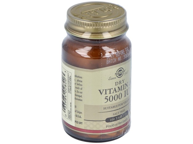 Solgar Vitamina A Seca 5000Ui 1500Mcg 100Comp