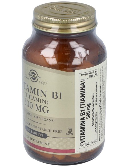 Vitamina B1 500 Mg Tiamina 100 Comprimidos