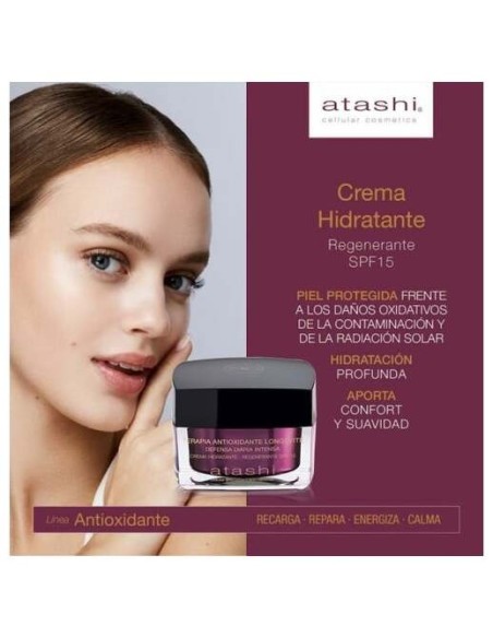 Atashi® Antioxidante Crema Hidratante Regenerante Longévité Spf15 50Ml
