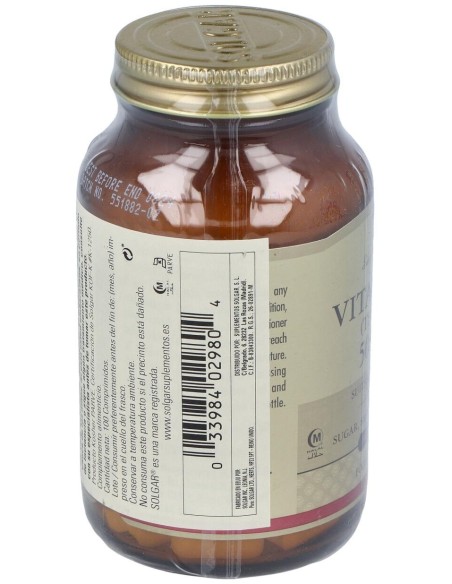 Vitamina B1 500 Mg Tiamina 100 Comprimidos