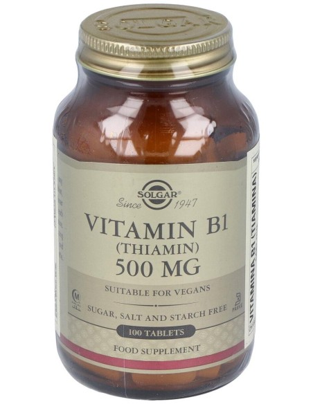 Vitamina B1 500 Mg Tiamina 100 Comprimidos
