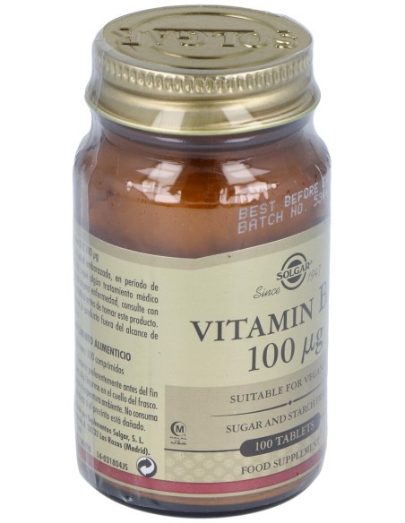 Vitamina B12 100 Μg Cianocobalamina 100 Comprimidos
