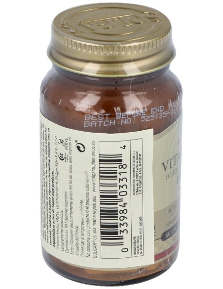 Solgar Vitamina D3 600Ui 15Mcg 60Vcaps