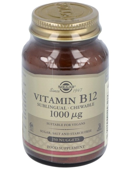 Solgar Vitamina B12 Cianocobalamina 1000Mcg Sublingual 250Comp