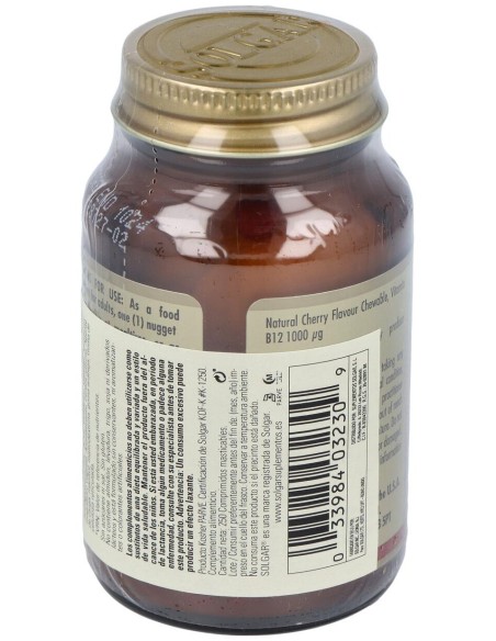 Solgar Vitamina B12 Cianocobalamina 1000Mcg Sublingual 250Comp