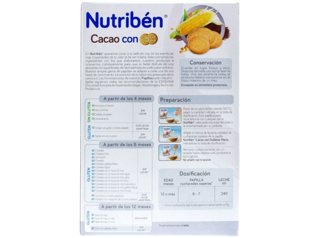 Nutribén Cacao Con Galleta Maria, 500 G