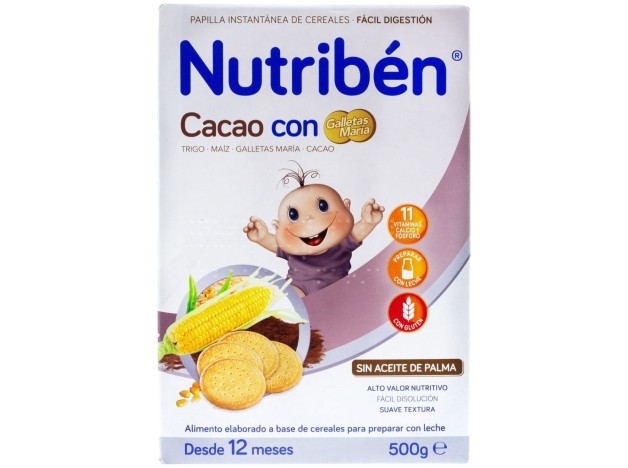 Nutribén Cacao Con Galleta Maria, 500 G