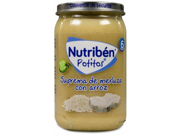 Nutribén Potitos Suprema De Merluza Con Arroz,...