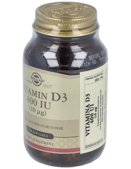 Vitamina D3 400Ui (10Mcg) 100Perlas